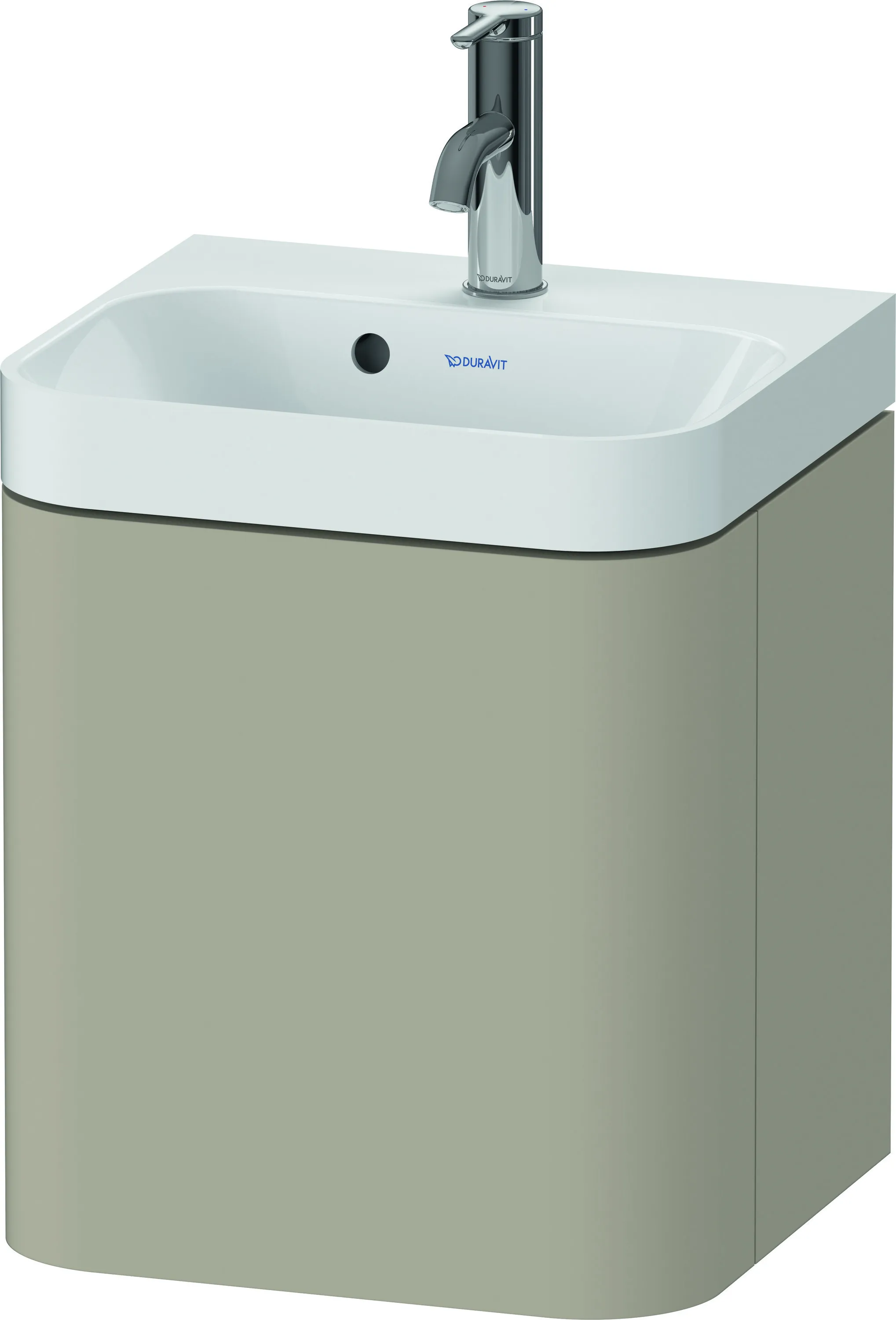 Duravit Waschtischunterschrank c-shaped Set wandhängend „Happy D.2 Plus“ 40 × 48 × 36 cm Taupe Seidenmatt