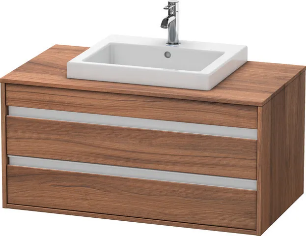 Duravit Waschtischunterschrank wandhängend „Ketho“ 100 × 49,6 × 55 cm Nussbaum Natur