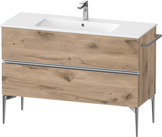 Duravit Waschtischunterschrank „Sivida“ 121 × 59,1 × 47,7 cm in Eiche Marmoriert, Eiche Marmoriert