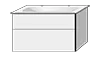 Sanipa Keramik-Waschtisch-Waschtischunterschrank mit Waschtischunterschrank „3way“ 990 × 582 × 497 mm in Weiß-Soft, mit Hahnlochbohrung, Becken mittig Sanipa Keramik-Waschtisch-Waschtischunterschrank mit Waschtischunterschrank „3way“ 990 × 582 × 497 mm in Weiß-Soft, mit Hahnlochbohrung, Becken mittig