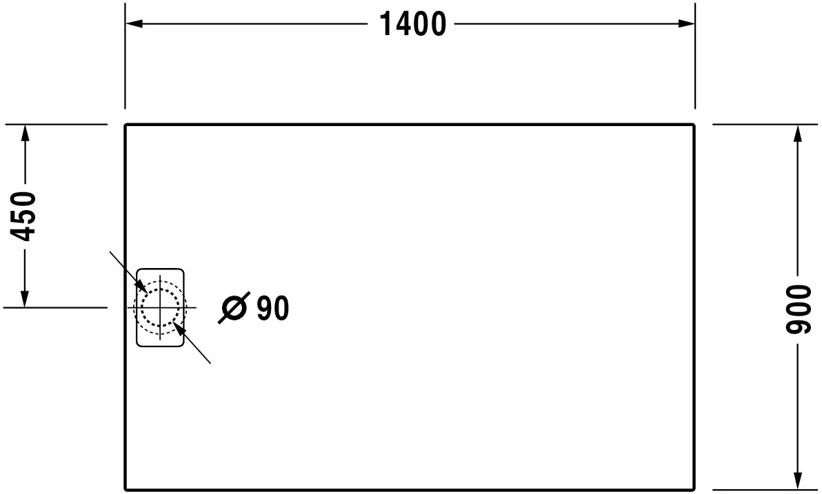 Duravit rechteck Duschwanne „Stonetto“ 140 × 90 cm in Beton Matt Duravit rechteck Duschwanne „Stonetto“ 140 × 90 cm in Beton Matt