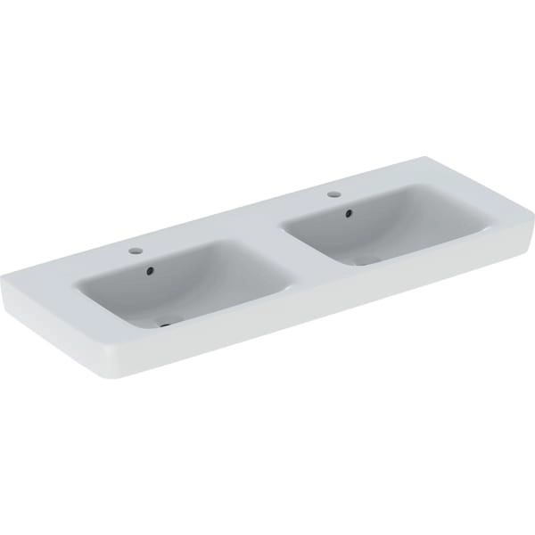 Wandwaschtisch „Renova Plan“, rechteckig, Hahnlochposition links und rechts 130 × 48 cm Wandwaschtisch „Renova Plan“, rechteckig, Hahnlochposition links und rechts 130 × 48 cm