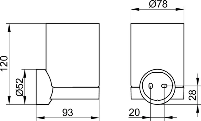 Collection REVA Glashalter mit Echtkristall-Glas schwarz matt Collection REVA Glashalter mit Echtkristall-Glas schwarz matt