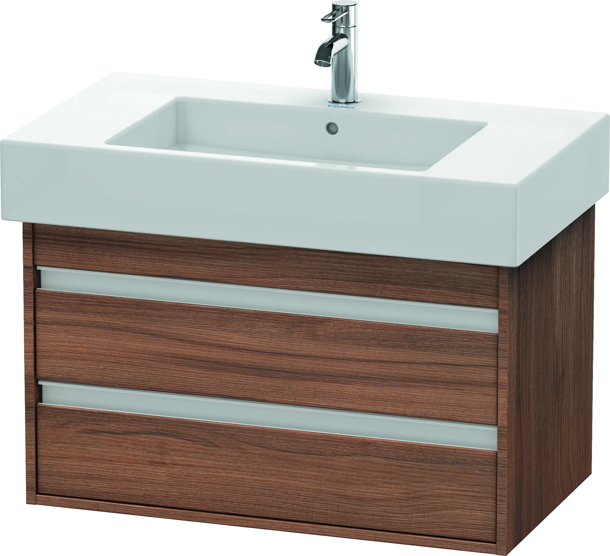 Duravit Waschtischunterschrank wandhängend „Ketho“ 80 × 48 × 45,5 cm Nussbaum Natur Duravit Waschtischunterschrank wandhängend „Ketho“ 80 × 48 × 45,5 cm Nussbaum Natur