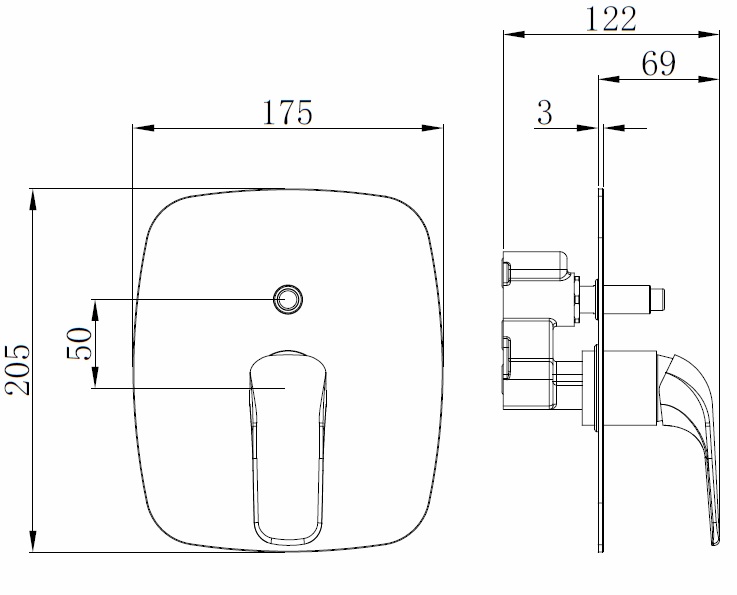 Fertigmontageset Wanne AqvaPro zu Art. 092564750 C-Box - Vollmetall-Abdeckrosette - Hülse und Kappe - Hebel - inkl. Funktionseinheit mit automatischem Tastumsteller - chrom Fertigmontageset Wanne AqvaPro zu Art. 092564750 C-Box - Vollmetall-Abdeckrosette - Hülse und Kappe - Hebel - inkl. Funktionseinheit mit automatischem Tastumsteller - chrom