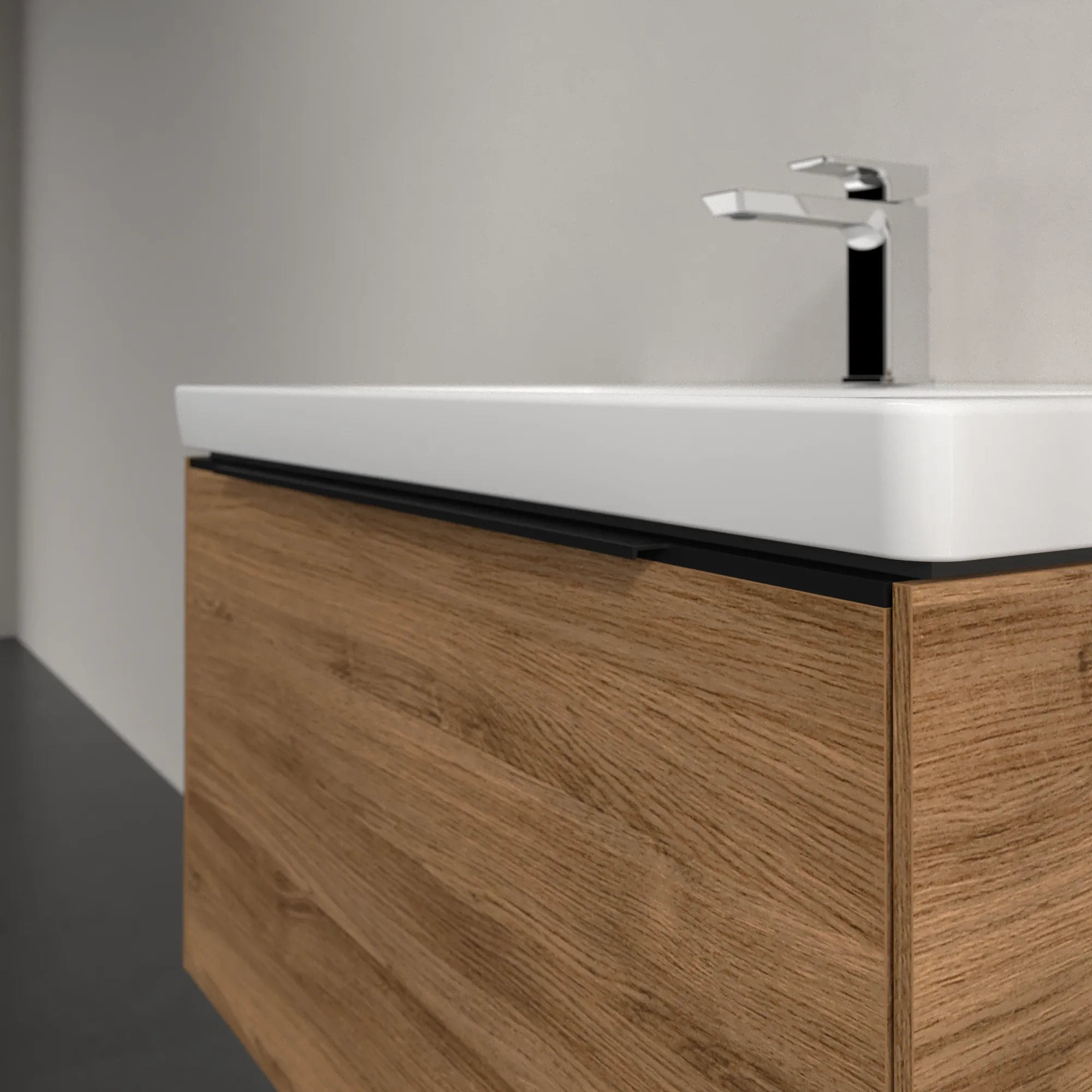 Villeroy & Boch Waschtischunterschrank „Subway 3.0“ für Schrankwaschtisch 772 × 429 × 478 mm Kansas Oak, für Becken mittig