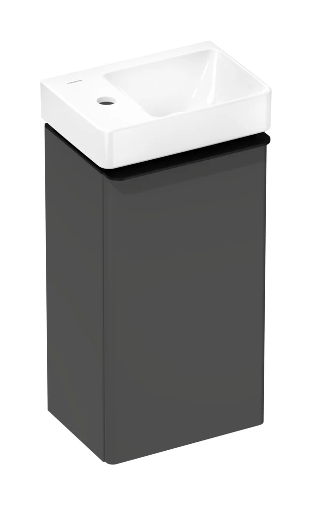 Hansgrohe Xelu Q Handwaschbecken, weiß, 360x250 mm, wandhängend, mit Ablage links, SmartClean, ohne Überlauf