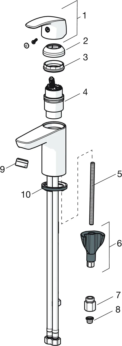HansaPINTO Waschtischarmatur HansaPINTO 2017, Einhebelmischer, Niederdruck, Chrom