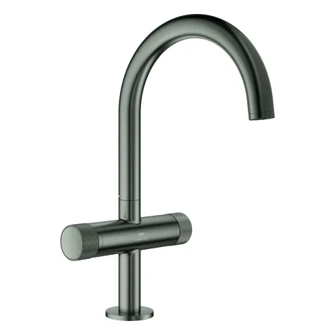 Waschtisch-Einlochbatterie Atrio Private Collection 21138, L-Size, Knopfbetätigung mit Metalleinlagen, Push-open-Ablaufgarnitur, chrom Waschtisch-Einlochbatterie Atrio Private Collection 21138, L-Size, Knopfbetätigung mit Metalleinlagen, Push-open-Ablaufgarnitur, chrom