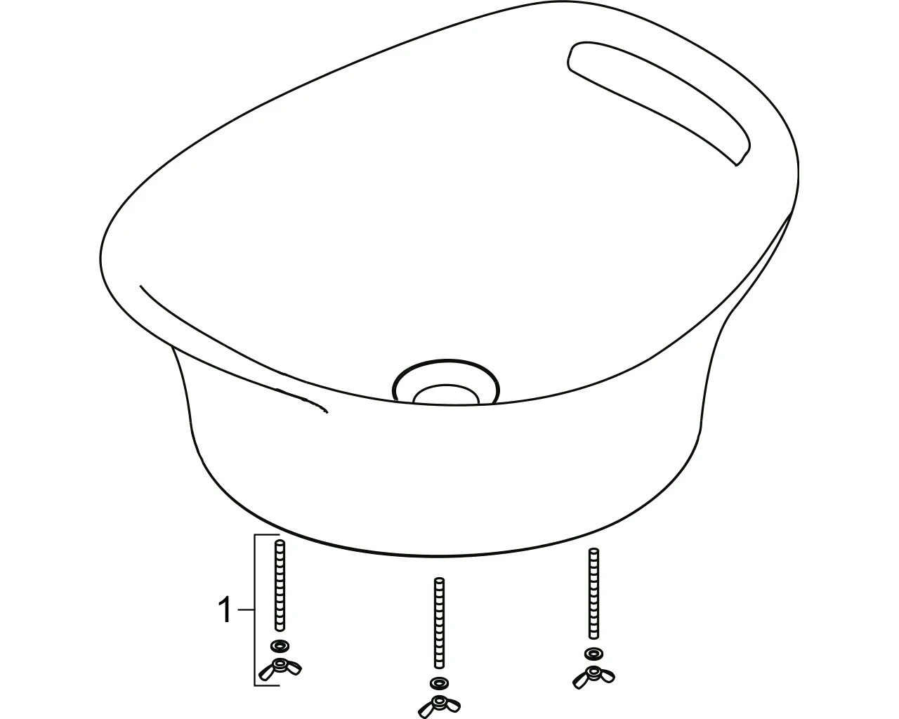 Waschschüssel Axor Urquiola rund 500mm Waschschüssel Axor Urquiola rund 500mm