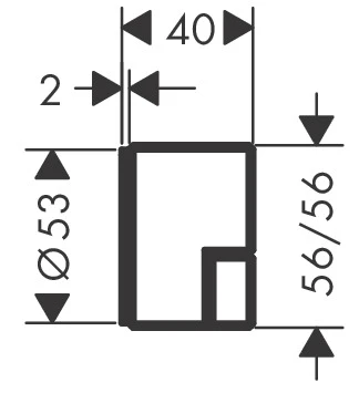 Absperrventil Unterputz Axor Edge Fertigset chrom