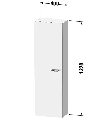 Duravit Halbhochschrank „XBase“ 40 × 132 × 23,8 cm in Weiß Matt