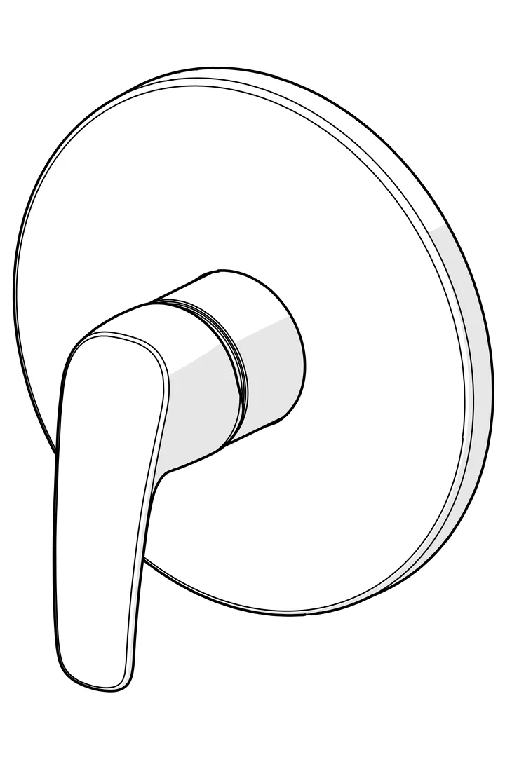 HansaPINTO Duscharmatur Hansapinto 2017 Einhebelmischer Fertigmontageset für Brausebatterie 8527 Rosette rund Chrom