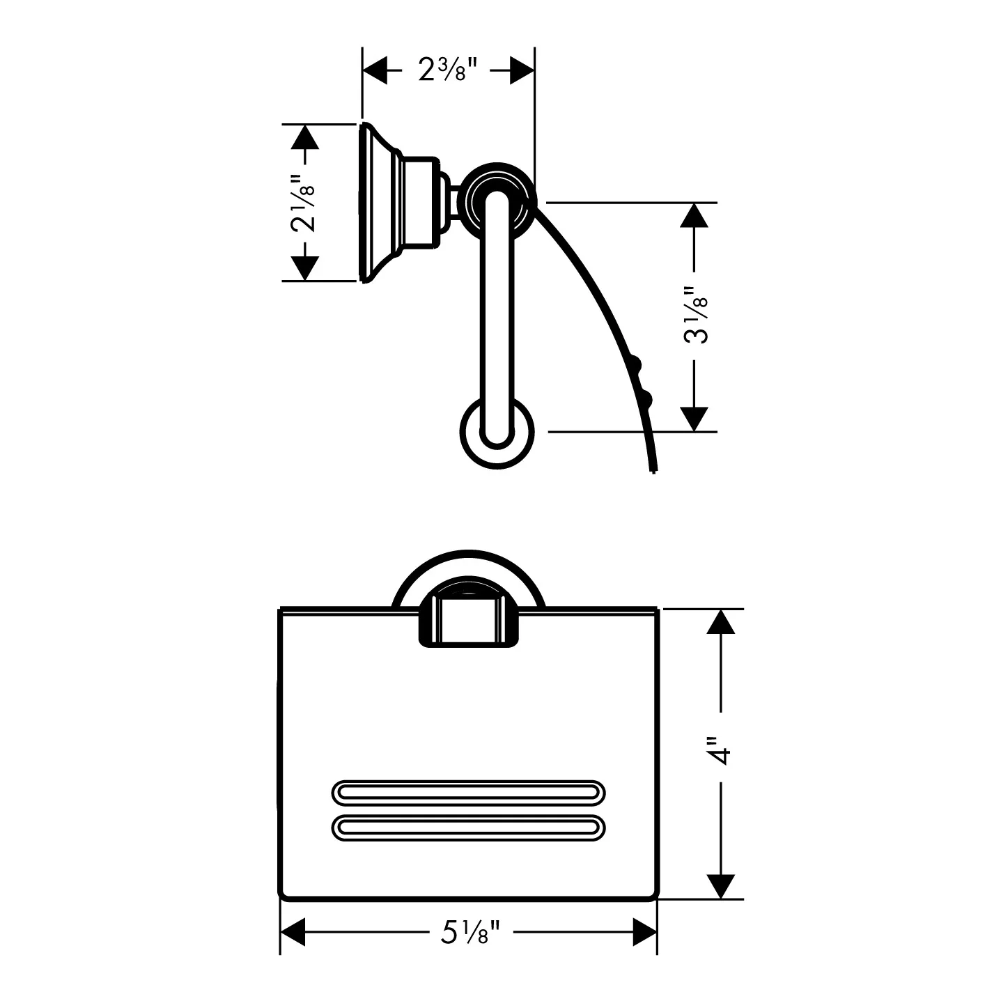 Papierrollenhalter Axor Montreux chrom Papierrollenhalter Axor Montreux chrom