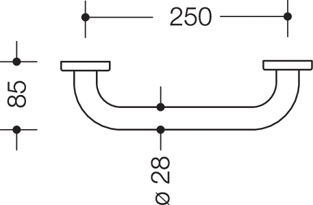 HEWI Badewannengriff „Serie 477“ in Anthrazitgrau