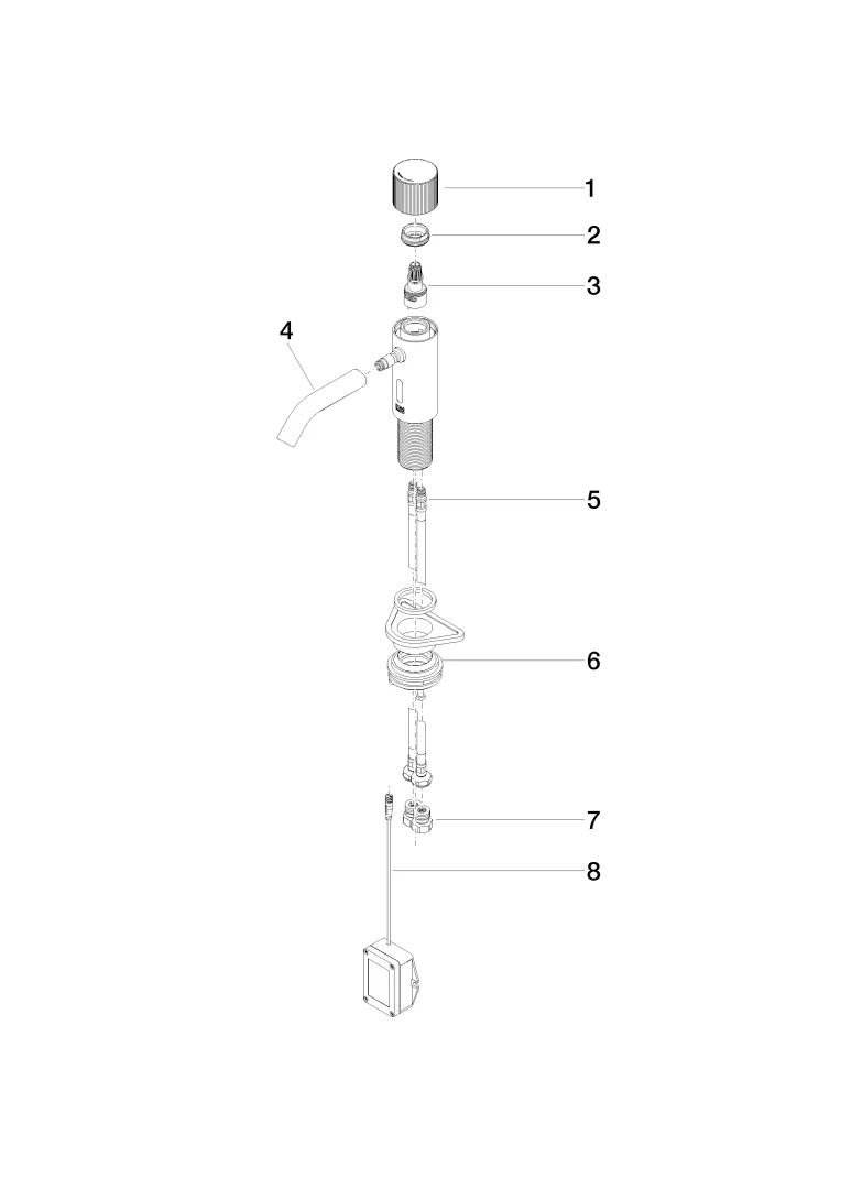 Dornbracht META Waschtischarmatur mit elektronischer Öffnungs- und Schließfunktion ohne Ablaufgarnitur - Schwarz matt
