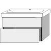 Sanipa Waschtischunterschrank „3way“ 830 × 593 × 442 mm in Kaschmir (matt), Becken mittig Sanipa Waschtischunterschrank „3way“ 830 × 593 × 442 mm in Kaschmir (matt), Becken mittig
