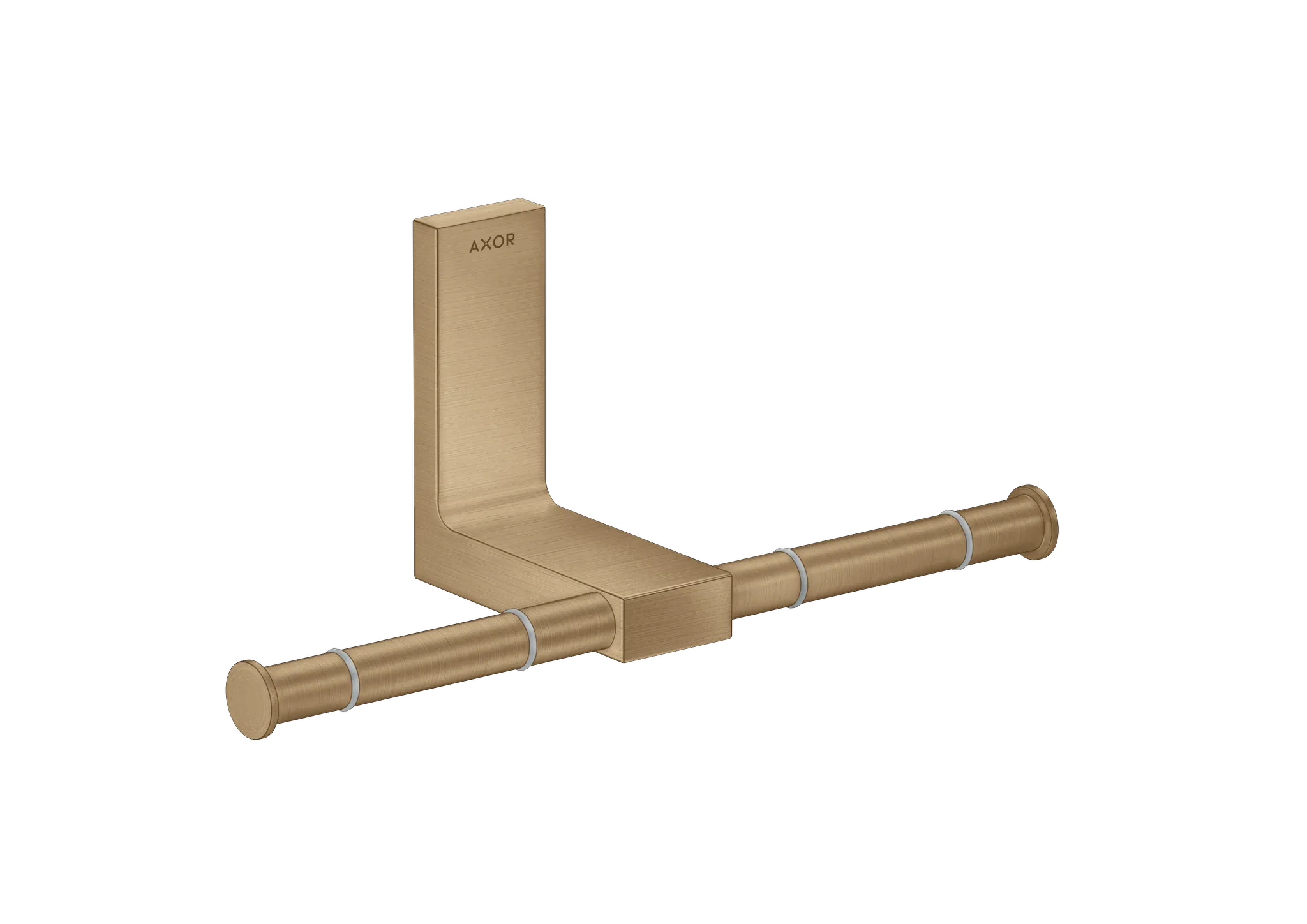Hansgrohe AXOR Universal Rectangular Toilettenpapierhalter doppelt, Brushed Bronze