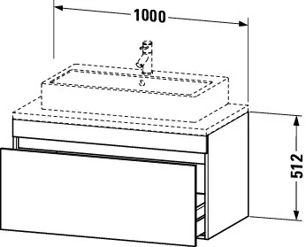 Duravit Waschtischunterschrank wandhängend „DuraStyle“ 100 × 51,2 × 54,8 cm