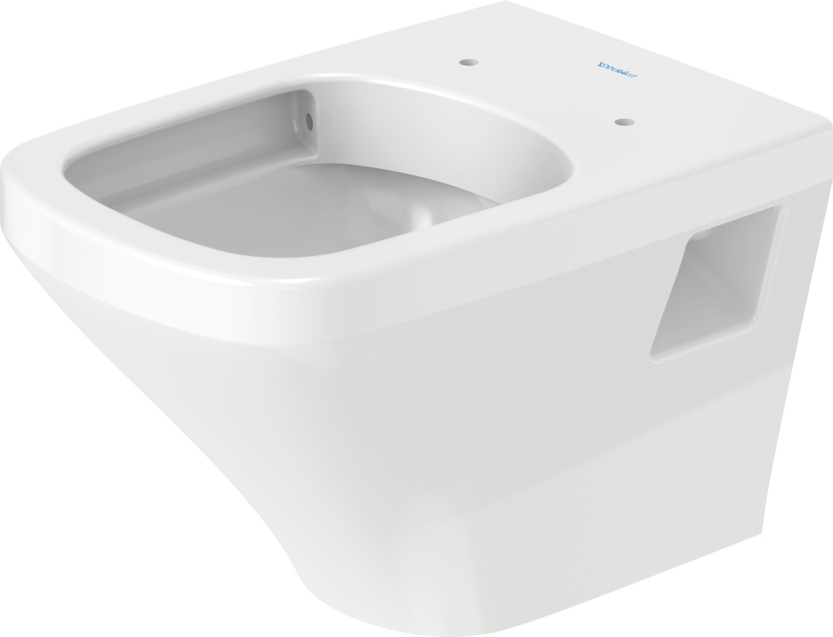 Set Wand-Tiefspül-WC „DuraStyle“ 37 × 35 × 54 cm ohne Spülrand, Befestigung sichtbar mit Duravit WC-Sitz „DuraStyle“ 35,9 × 43,3 × 4,3 cm SoftClose