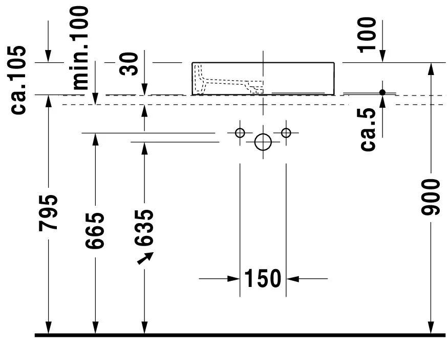 Aufsatzwaschtisch „Starck 1“, ohne Überlauf, Hahnlochposition mittig Aufsatzwaschtisch „Starck 1“, ohne Überlauf, Hahnlochposition mittig
