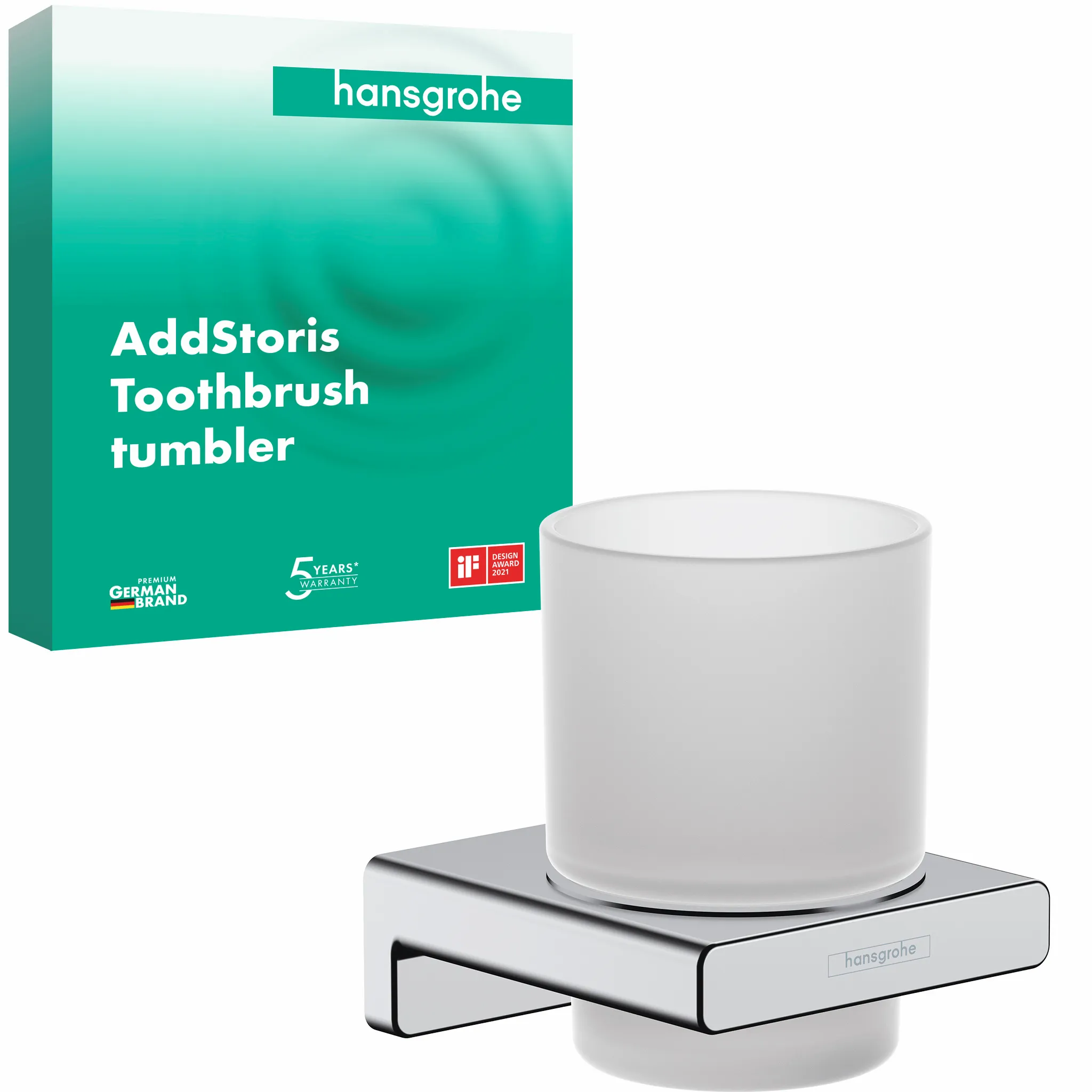 Hansgrohe AddStoris Q Zahnputzbecher, Chrom Hansgrohe AddStoris Q Zahnputzbecher, Chrom