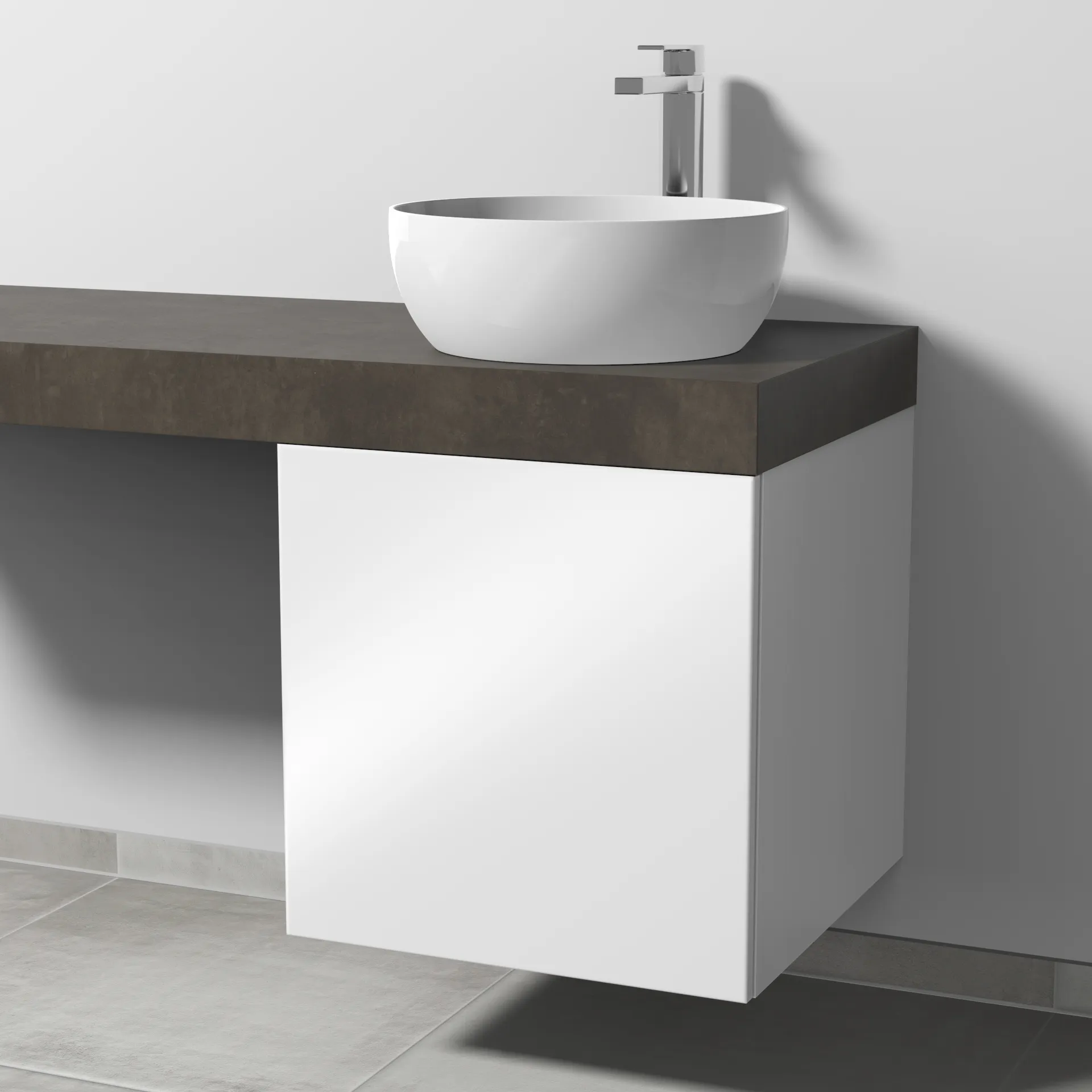Sanipa Waschtischunterschrank „2morrow“ 500 × 510 × 520 mm in Weiß (glanz)