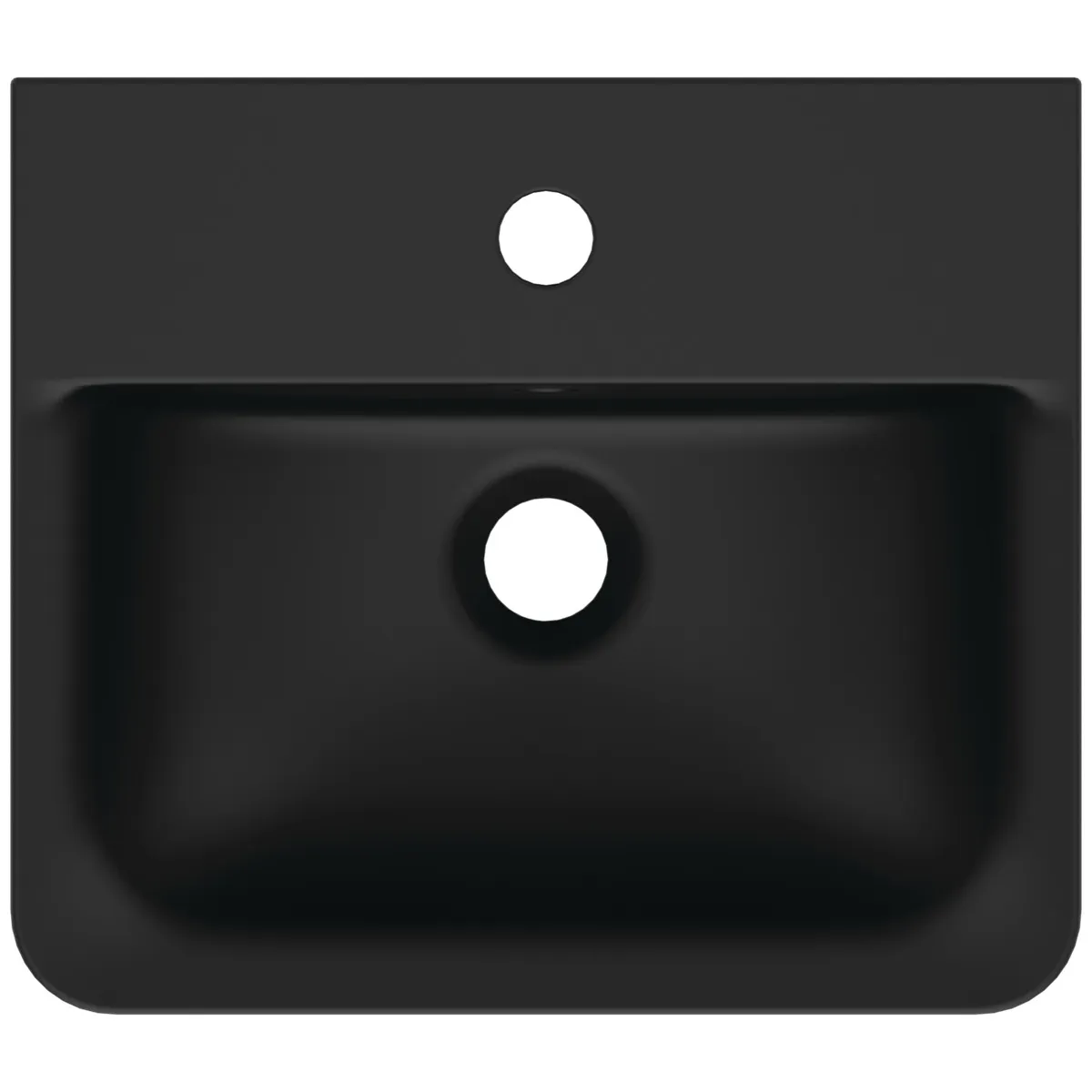 Waschbecken „ConnectAir“ 40 × 35 × 15 cm, Hahnlochposition mittig in Schwarz Matt Waschbecken „ConnectAir“ 40 × 35 × 15 cm, Hahnlochposition mittig in Schwarz Matt