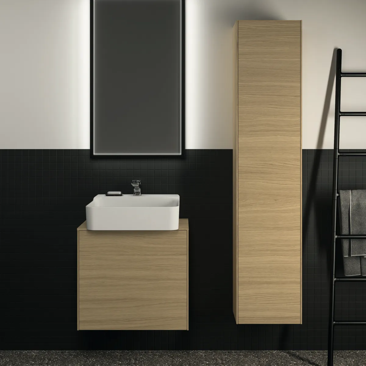 Ideal Standard Hochschrank Conca, Eiche hell, 370x250x1700mm