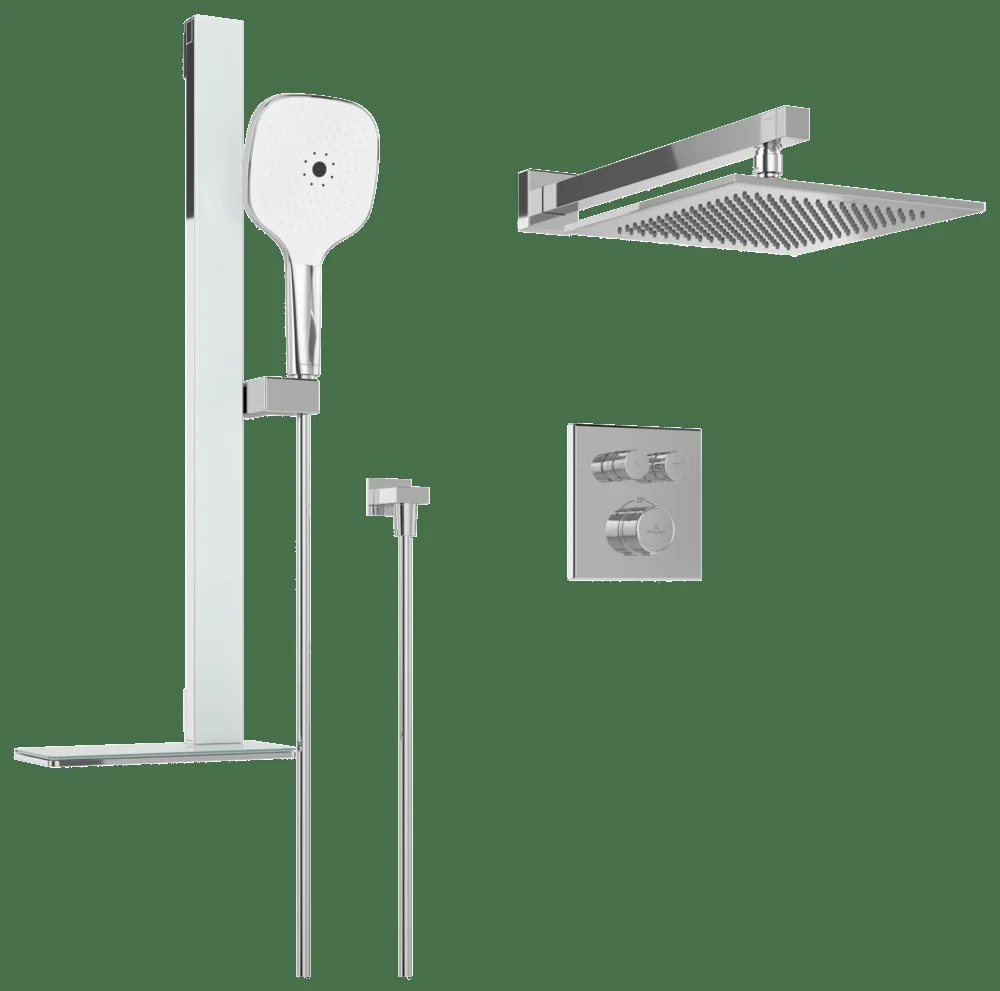Villeroy & Boch Duschsystem Universal Taps & Fittings, rund, verchromt, Wandmontage