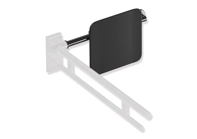 Rückenstütze, System 900, Anbindung Edst. PVD., Lehne Kst., schwarz, Achsmaß verstellbar 564-664 mm, T: 150 mm, einseitig Wandmontage mit Rosetten (links), einseitig Montage an SK-Griffen, Design (A) (rechts), in Farbe CK (messing glänzend) Rückenstütze, System 900, Anbindung Edst. PVD., Lehne Kst., schwarz, Achsmaß verstellbar 564-664 mm, T: 150 mm, einseitig Wandmontage mit Rosetten (links), einseitig Montage an SK-Griffen, Design (A) (rechts), in Farbe CK (messing glänzend)