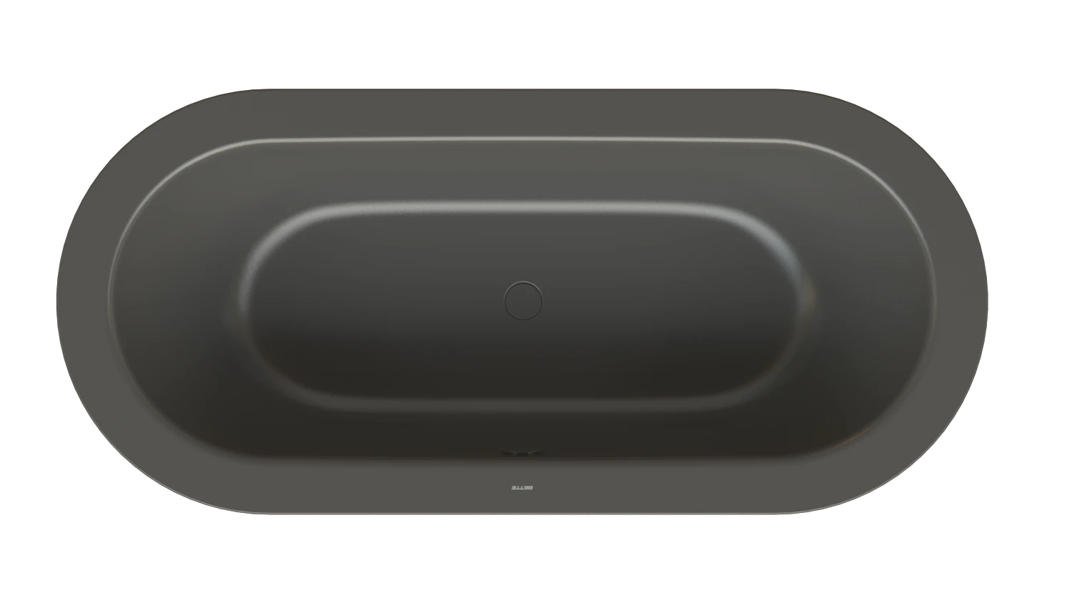 Bette oval Badewanne „BetteStarlet Oval Silhouette“ 175 × 80 cm in Anthracite