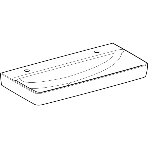 Aufsatzwaschtisch „Renova Plan“, rechteckig 100 × 48 cm