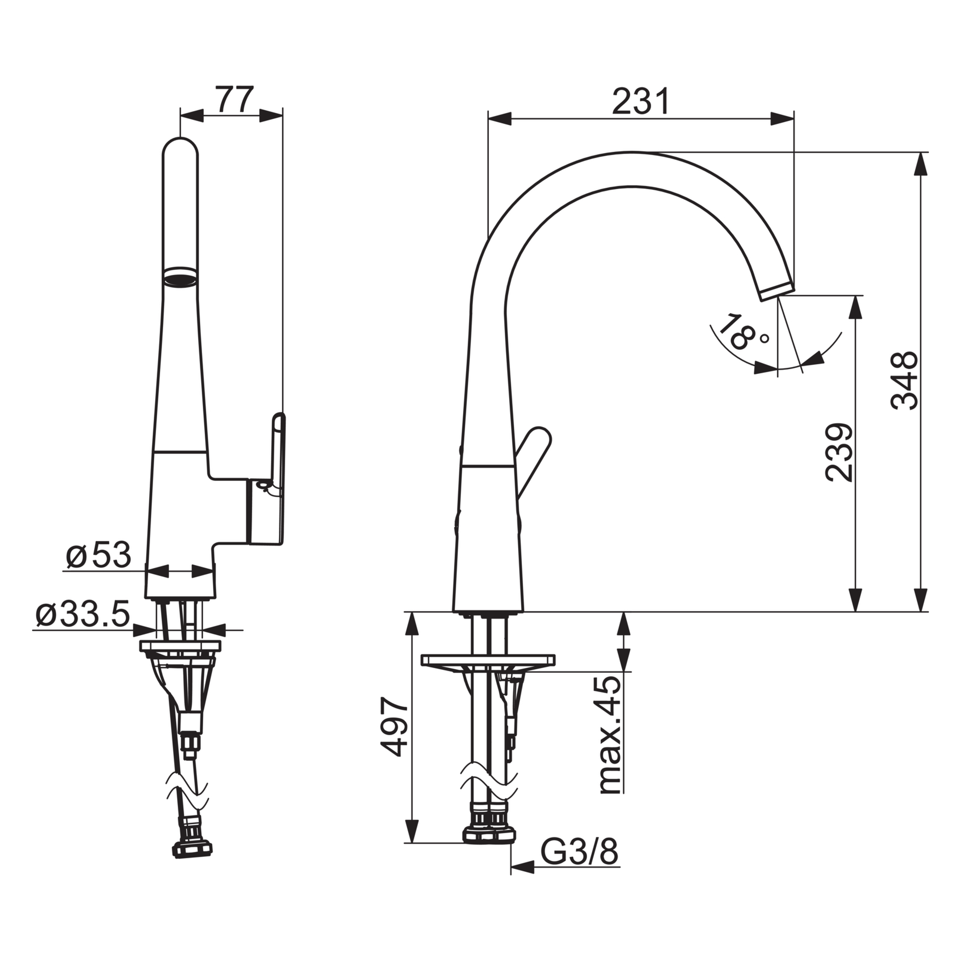 HansaDESIGNO Style Küchenarmatur Hansadesigno 2017 Ausladung 200 mm DN15 Chrom HansaDESIGNO Style Küchenarmatur Hansadesigno 2017 Ausladung 200 mm DN15 Chrom