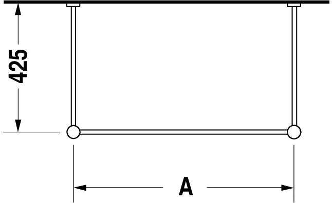 Duravit Metallkonsole Vero, Chrom Poliert, höhenverstellbar, 425x625x715-780 mm Duravit Metallkonsole Vero, Chrom Poliert, höhenverstellbar, 425x625x715-780 mm