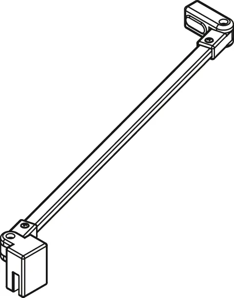 Kermi Duschdesign Stabilisierung „LIGA“ 700 mm in Silber Mattglanz