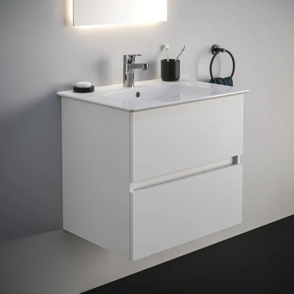 Ideal Standard Möbelwaschtischunterschrank Eurovit+ 2 Auszüge 700x440x550mm Hochglanz weiß Ideal Standard Möbelwaschtischunterschrank Eurovit+ 2 Auszüge 700x440x550mm Hochglanz weiß