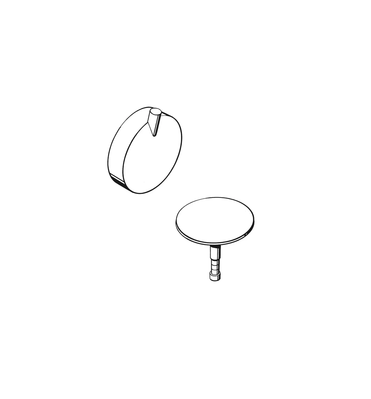 Ab-u.Überlaufgarnitur Flexaplus S F-Set (Griff u.Stopfen) chrom Ab-u.Überlaufgarnitur Flexaplus S F-Set (Griff u.Stopfen) chrom