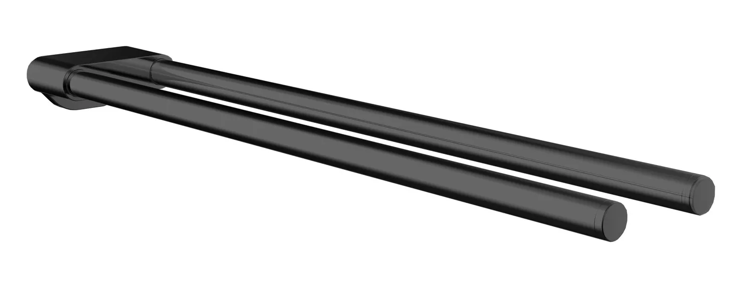 flow Handtuchhalter starr 2-armig, 430 mm, schwarz flow Handtuchhalter starr 2-armig, 430 mm, schwarz