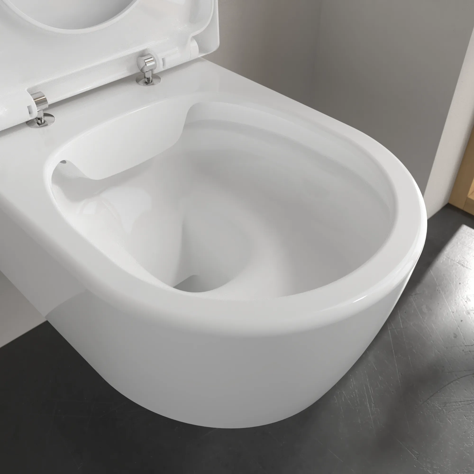 Wand-Tiefspül-WC Combi-Pack DirectFlush „Avento“ 37 × 31,5 cm mit CeramicPlus, ohne Spülrand