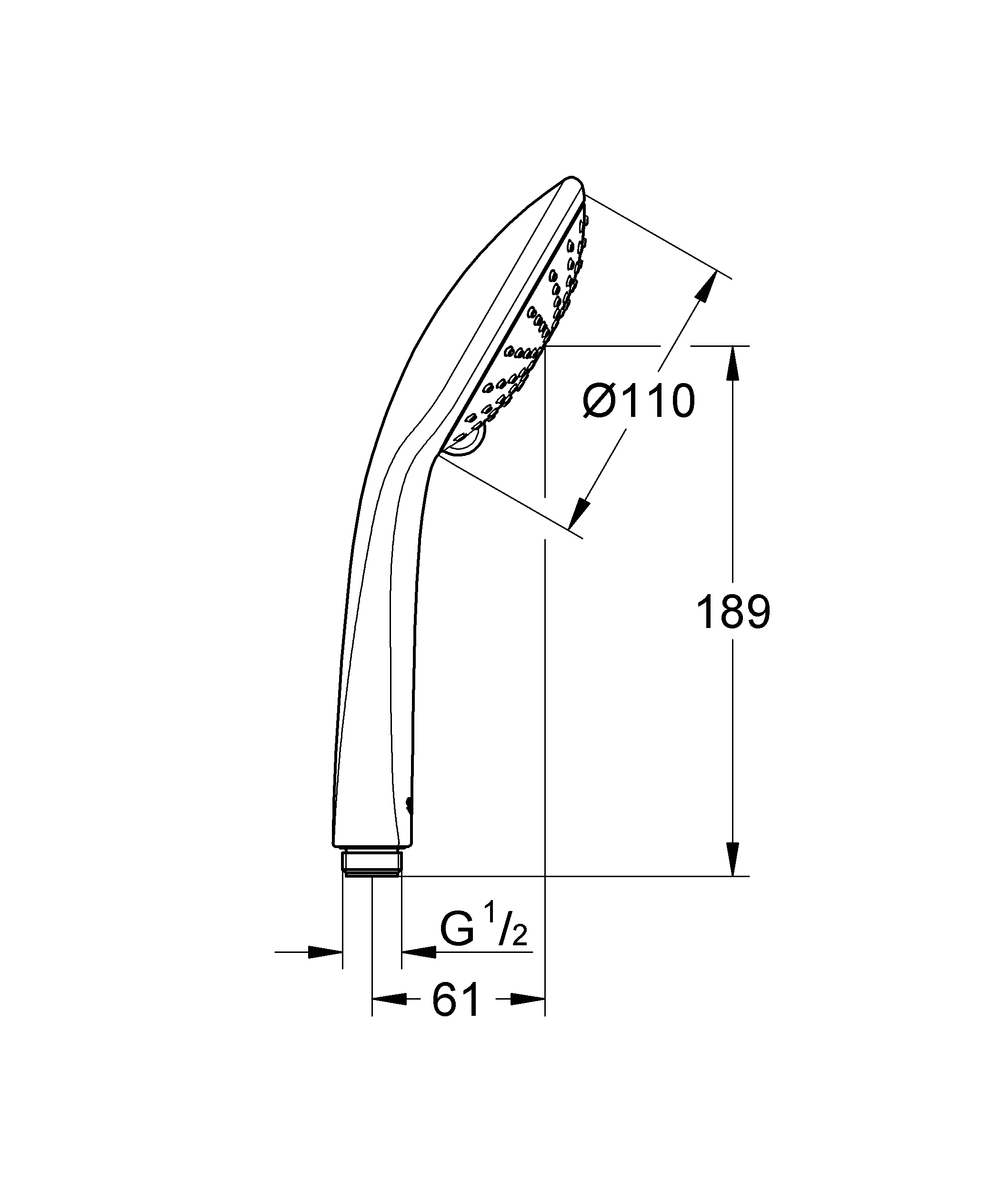 Handbrause Euphoria 110 Duo 27220, 2 Strahlarten, chrom