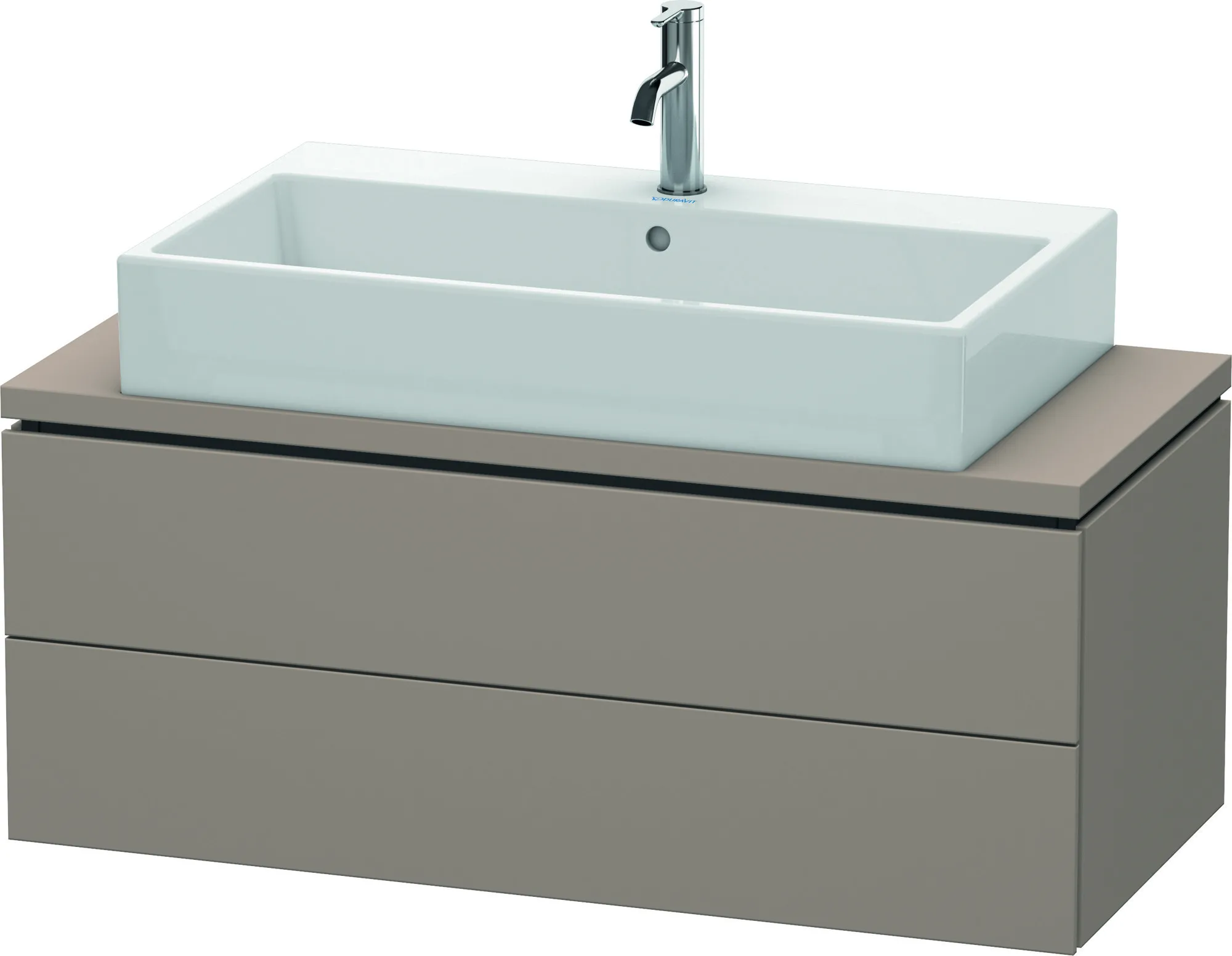 Duravit Waschtischunterschrank wandhängend „L-Cube“ 102 × 40 × 47,7 cm Basalt Matt