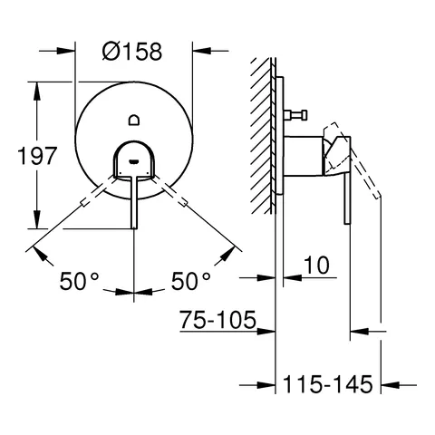Einhand-Wannenbatterie Plus 24060_3, Fertigmontageset für Rapido SmartBox, chrom Einhand-Wannenbatterie Plus 24060_3, Fertigmontageset für Rapido SmartBox, chrom