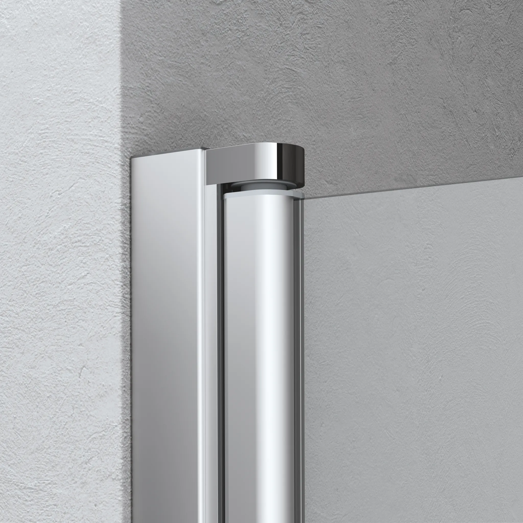 Duschtür Pendeltür für Nische und Ecke „LIGA“ Glas Klar, Profile Silber Mattglanz, Drehtür zweiteilig BV: 660 - 710 mm GAK: 650 - 700 mm WE: 660 - 710 mm H: 1850 mm