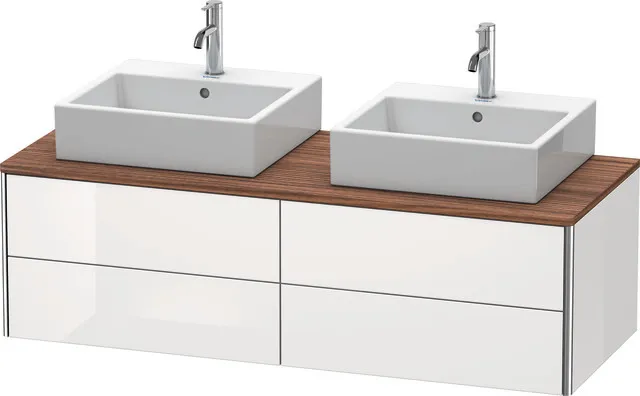 Duravit Waschtischunterschrank wandhängend „XSquare“ 140 × 40 × 54,8 cm Weiß Hochglanz Duravit Waschtischunterschrank wandhängend „XSquare“ 140 × 40 × 54,8 cm Weiß Hochglanz