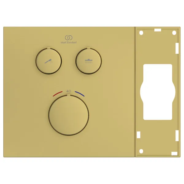 Ideal Standard Brausethermostat Ceratherm Navigo Solos Brushed Gold, Unterputz-Bausatz 1 Easy-Box, 213x41x157 mm, 2 Entnahmestellen, DICHT-FIX System Ideal Standard Brausethermostat Ceratherm Navigo Solos Brushed Gold, Unterputz-Bausatz 1 Easy-Box, 213x41x157 mm, 2 Entnahmestellen, DICHT-FIX System