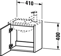 Duravit Waschtischunterschrank wandhängend „XSquare“ 41 × 40 × 28,9 cm