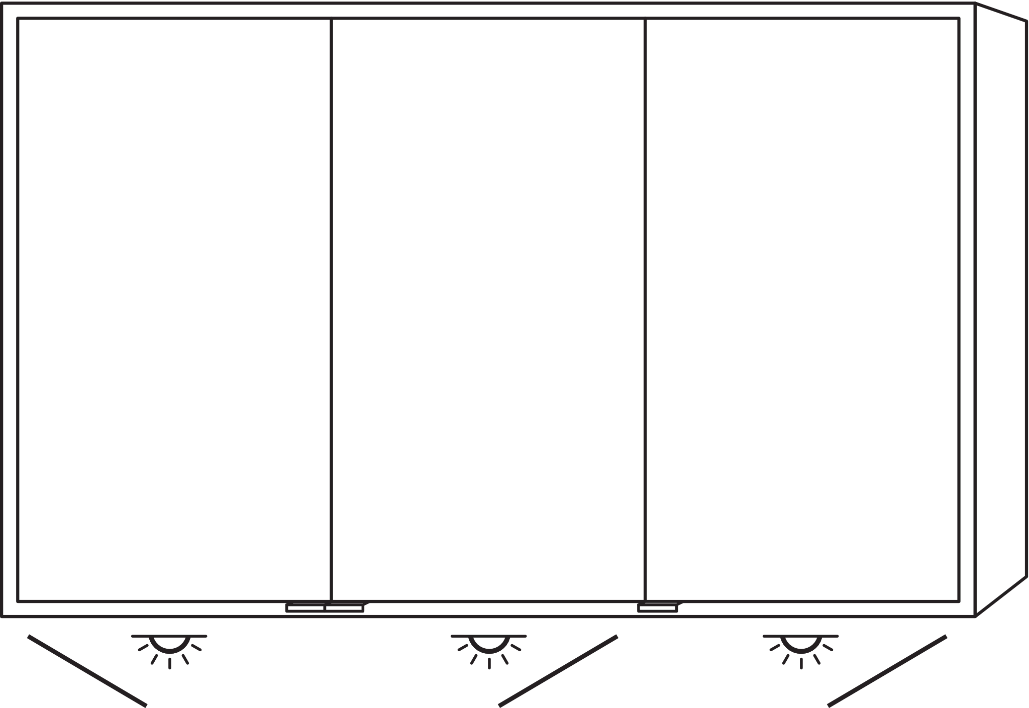 Sanipa Wandvorbau Spiegelschrank „Milo“ 1200 × 750 × 168 mm in Kaschmir (matt)