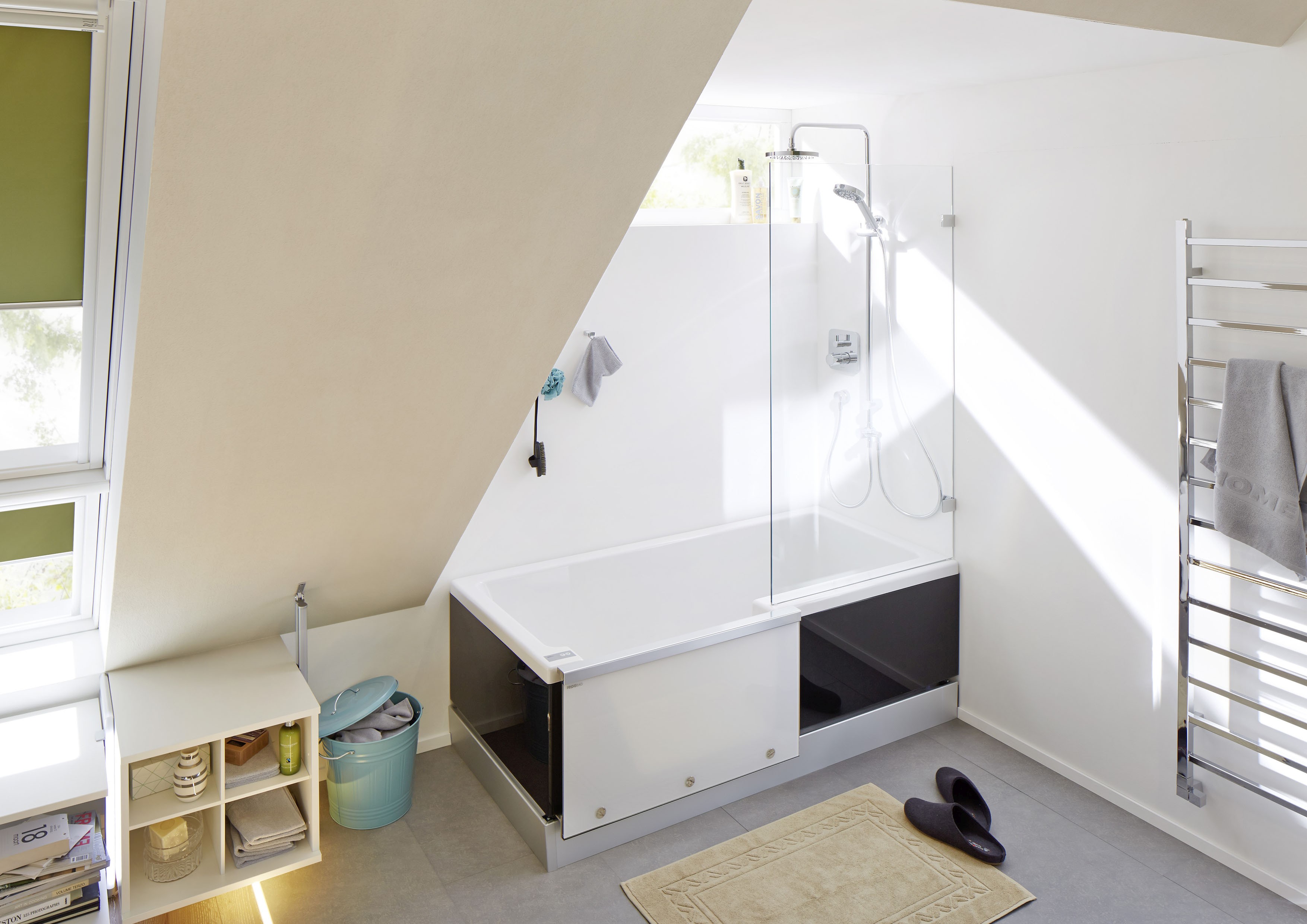 repaBAD Duschbadewanne links, Ecke „Easy-In“ 170 × 75 cm