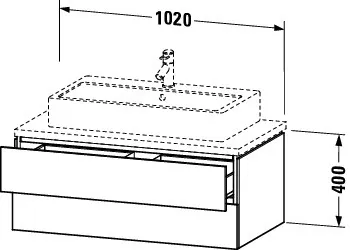 Duravit Waschtischunterschrank wandhängend „L-Cube“ 102 × 40 × 54,7 cm Weiß Hochglanz Duravit Waschtischunterschrank wandhängend „L-Cube“ 102 × 40 × 54,7 cm Weiß Hochglanz